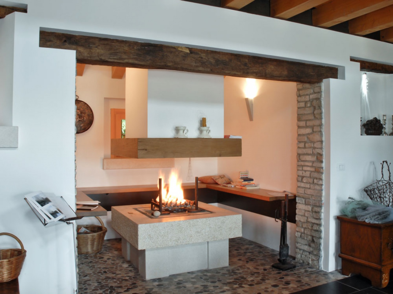 Caminetto Fogolar &ndash; Larin, realizzato in un agriturismo